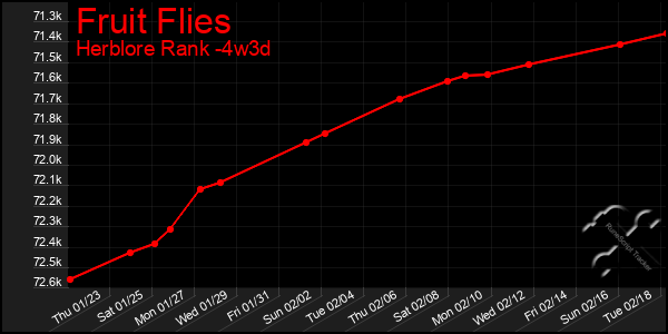 Last 31 Days Graph of Fruit Flies