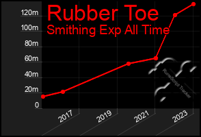 Total Graph of Rubber Toe