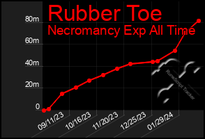 Total Graph of Rubber Toe