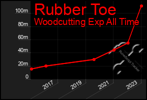 Total Graph of Rubber Toe