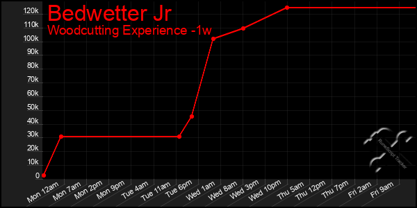 Last 7 Days Graph of Bedwetter Jr