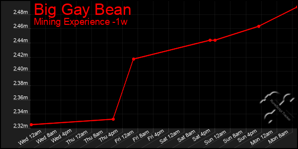 Last 7 Days Graph of Big Gay Bean