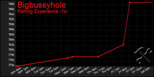 Last 7 Days Graph of Bigbussyhole