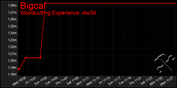 Last 31 Days Graph of Bigcal