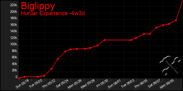 Last 31 Days Graph of Biglippy