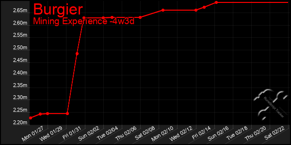 Last 31 Days Graph of Burgier