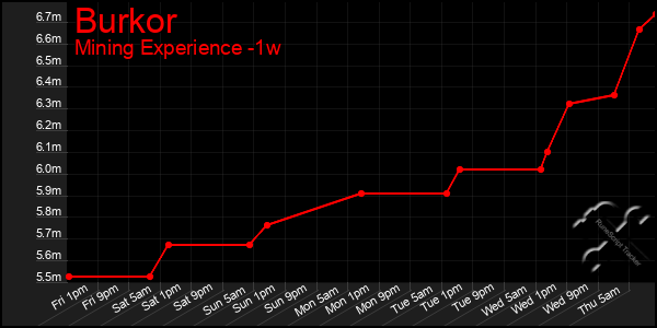 Last 7 Days Graph of Burkor