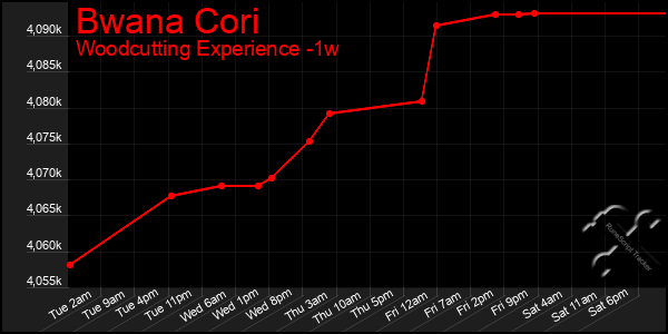 Last 7 Days Graph of Bwana Cori