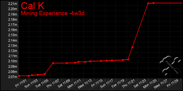 Last 31 Days Graph of Cal K