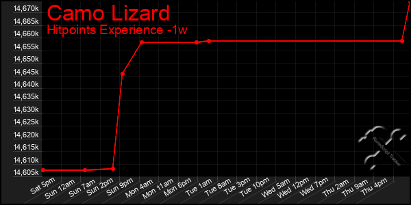 Last 7 Days Graph of Camo Lizard