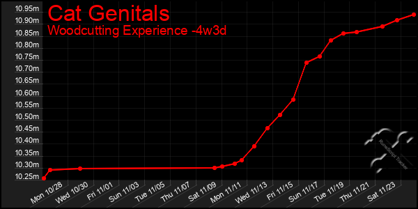 Last 31 Days Graph of Cat Genitals