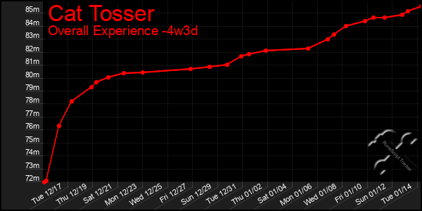 Last 31 Days Graph of Cat Tosser