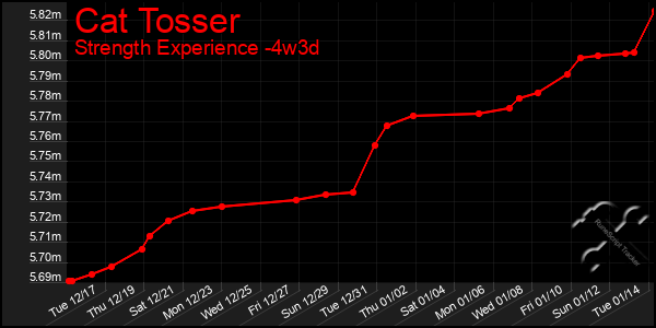 Last 31 Days Graph of Cat Tosser