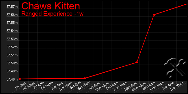 Last 7 Days Graph of Chaws Kitten