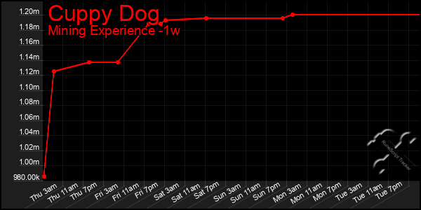 Last 7 Days Graph of Cuppy Dog