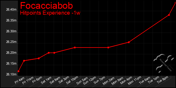 Last 7 Days Graph of Focacciabob