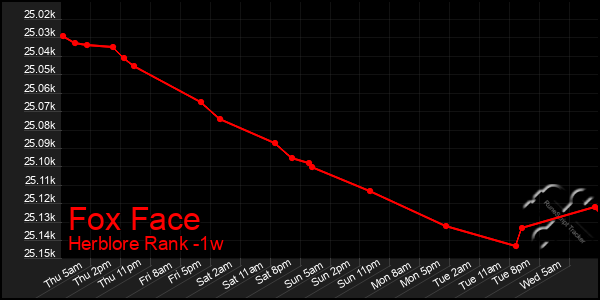 Last 7 Days Graph of Fox Face