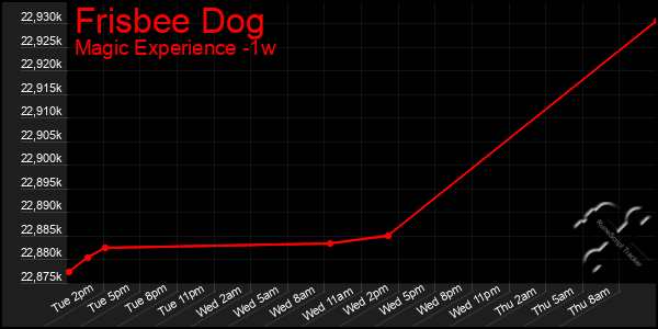 Last 7 Days Graph of Frisbee Dog