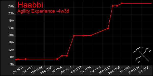 Last 31 Days Graph of Haabbi