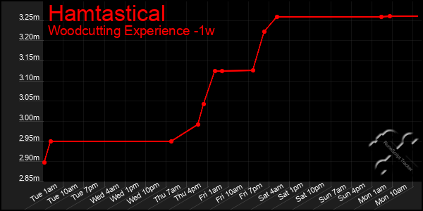 Last 7 Days Graph of Hamtastical