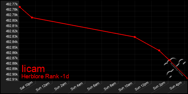 Last 24 Hours Graph of Iicam