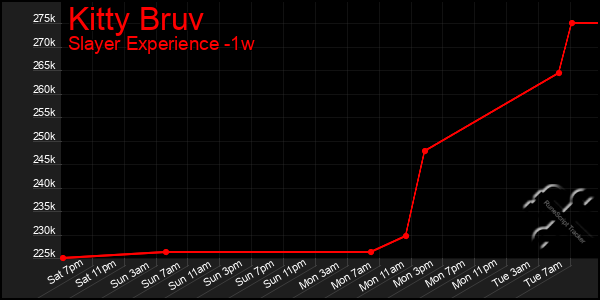 Last 7 Days Graph of Kitty Bruv