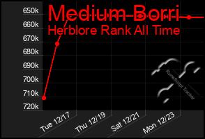 Total Graph of Medium Borri