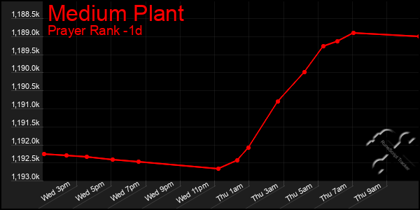 Last 24 Hours Graph of Medium Plant
