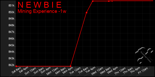 Last 7 Days Graph of N E W B I E