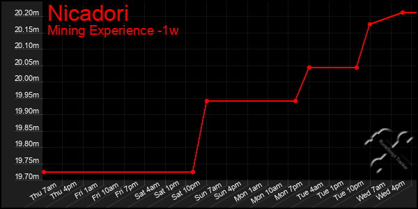 Last 7 Days Graph of Nicadori