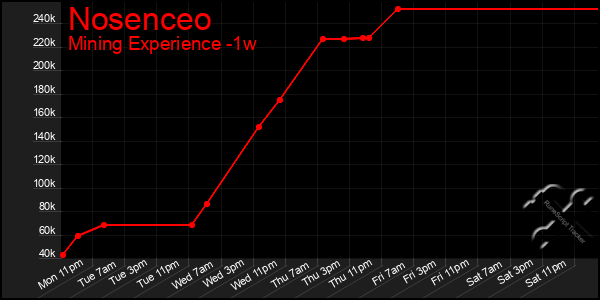 Last 7 Days Graph of Nosenceo