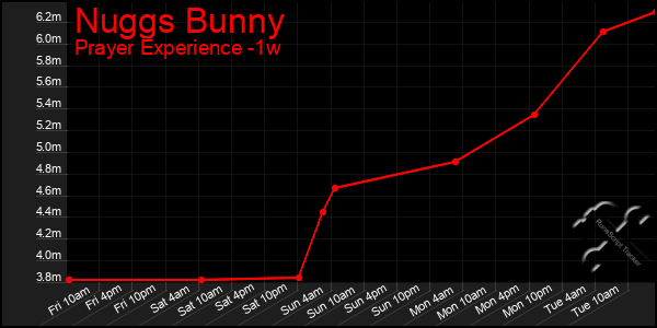 Last 7 Days Graph of Nuggs Bunny