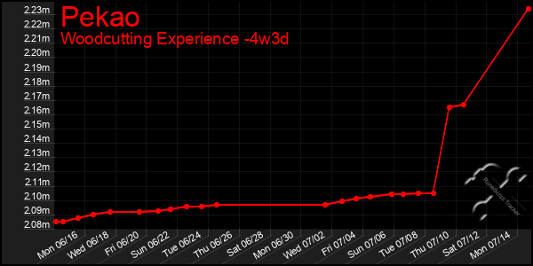 Last 31 Days Graph of Pekao