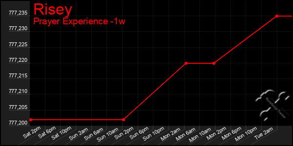 Last 7 Days Graph of Risey