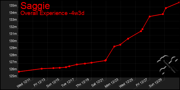 Last 31 Days Graph of Saggie