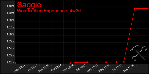 Last 31 Days Graph of Saggie