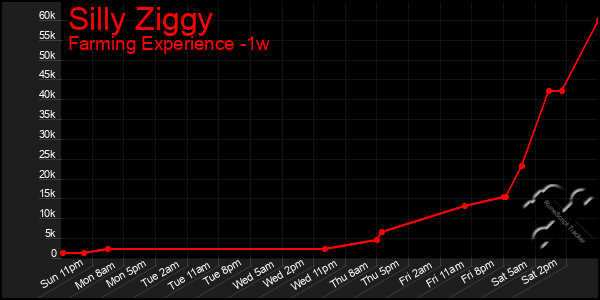 Last 7 Days Graph of Silly Ziggy