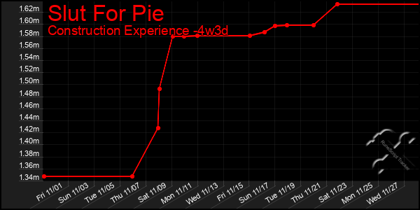 Last 31 Days Graph of Slut For Pie