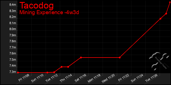 Last 31 Days Graph of Tacodog