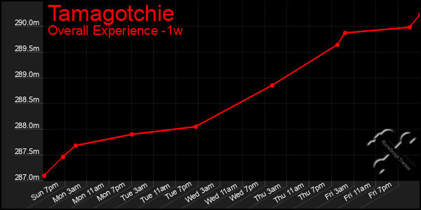 Last 7 Days Graph of Tamagotchie