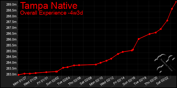 Last 31 Days Graph of Tampa Native