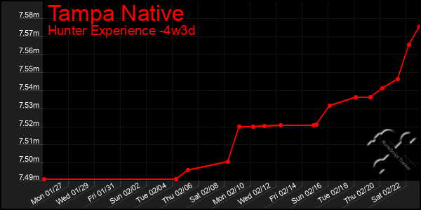 Last 31 Days Graph of Tampa Native