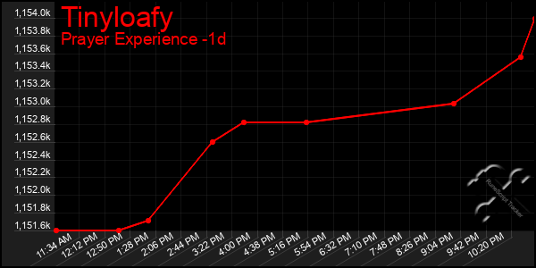 Last 24 Hours Graph of Tinyloafy