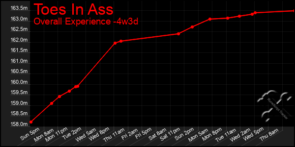 Last 31 Days Graph of Toes In Ass