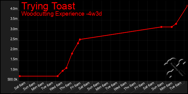 Last 31 Days Graph of Trying Toast