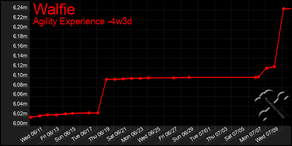 Last 31 Days Graph of Walfie